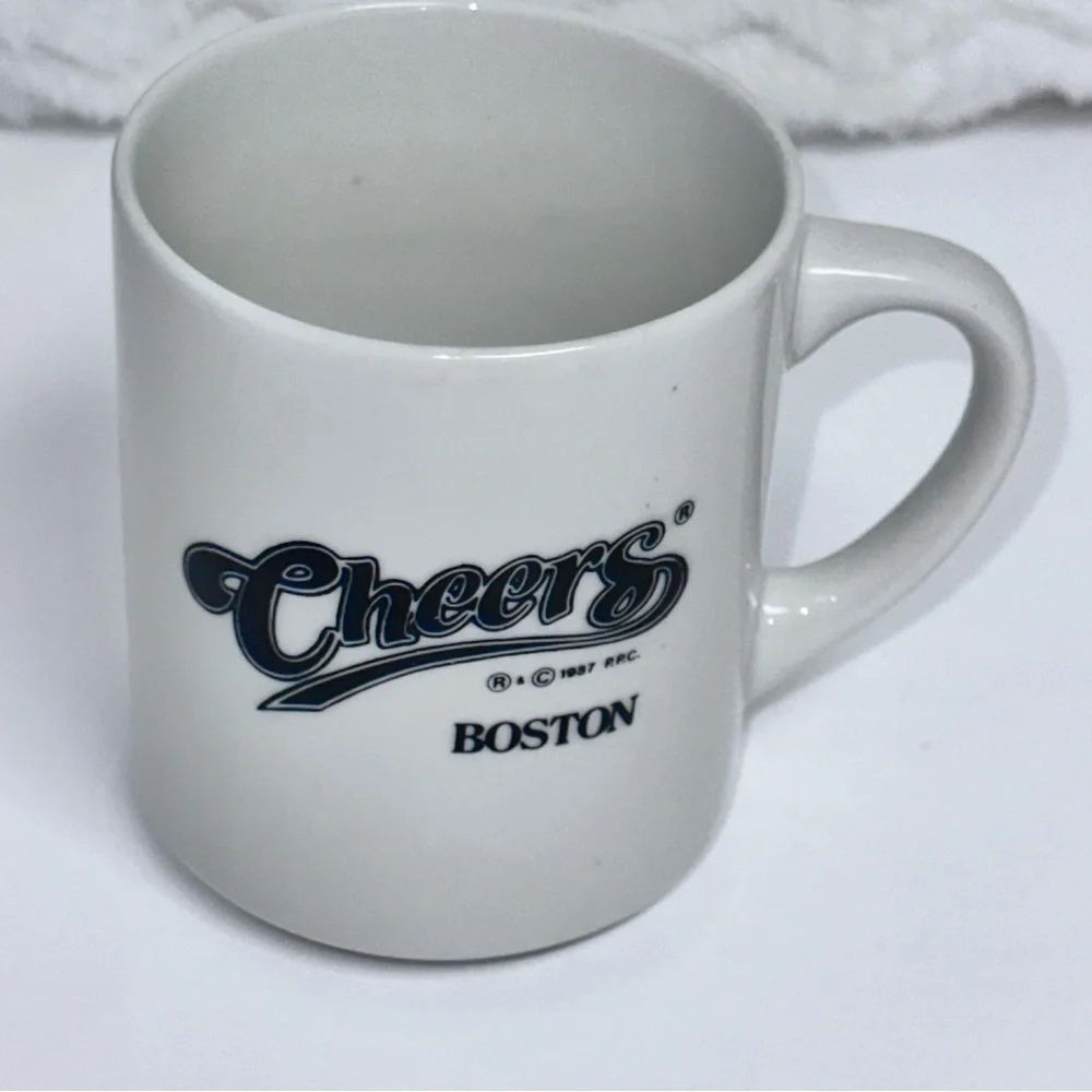 CHEERS BOSTON Vintage 1987 Television NBC TV Show Coffee Mug 12 oz Cup